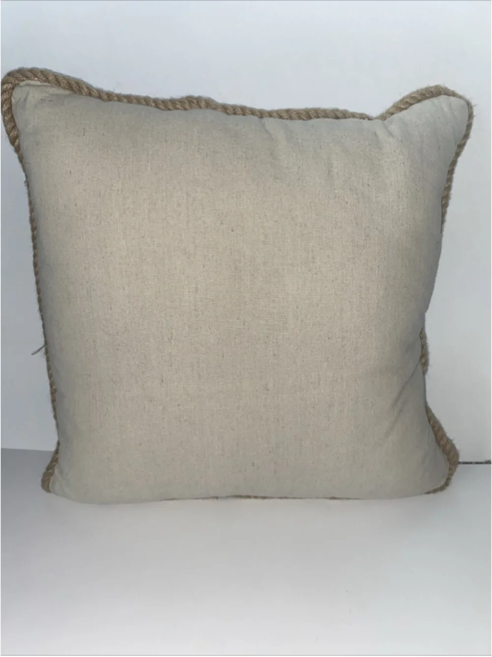 Coastal Living Nautical Cotton Polyester Burlap Anchor Throw Pillow 17”